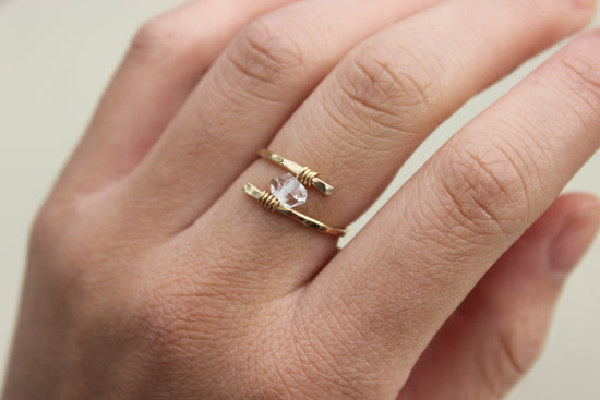 Herkimer Diamond Ring - Designed By Lei