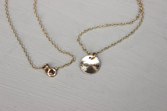 Gold Disc Necklace - Designed By Lei