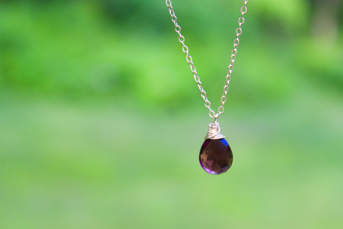 Faceted Garnet Necklace - Designed By Lei