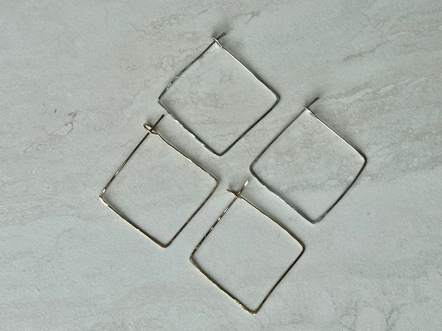 Minimalist Square Hoops