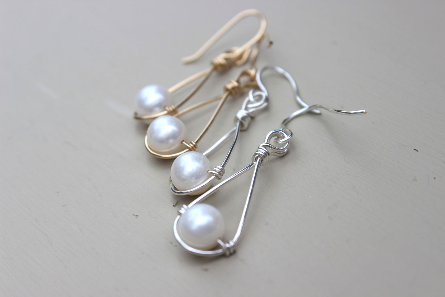 Pearl Drop Earrings - Designed By Lei