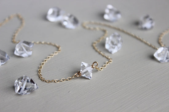 Load image into Gallery viewer, Herkimer Diamond Necklace - Designed By Lei
