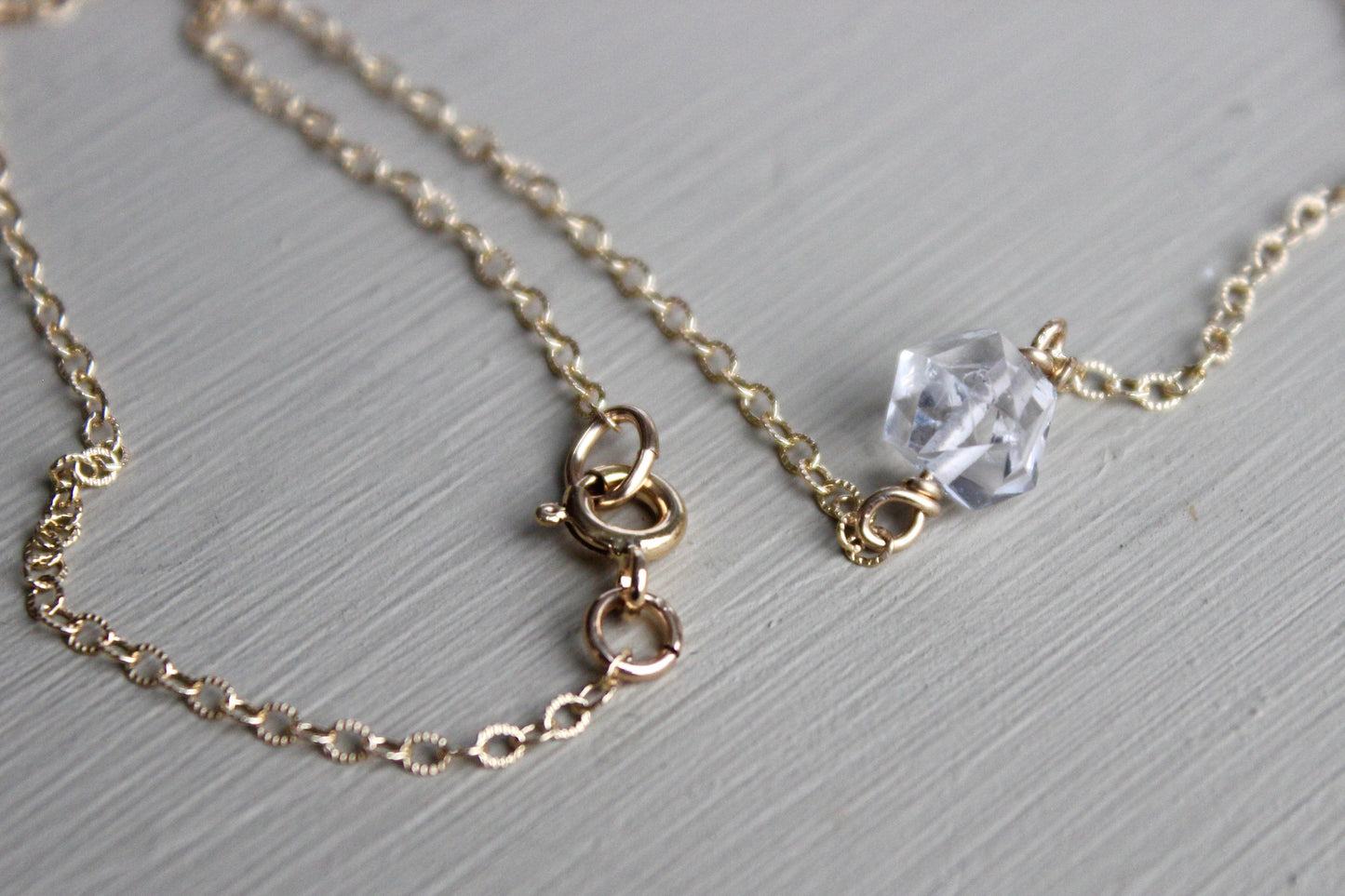 Load image into Gallery viewer, Herkimer Diamond Necklace - Designed By Lei
