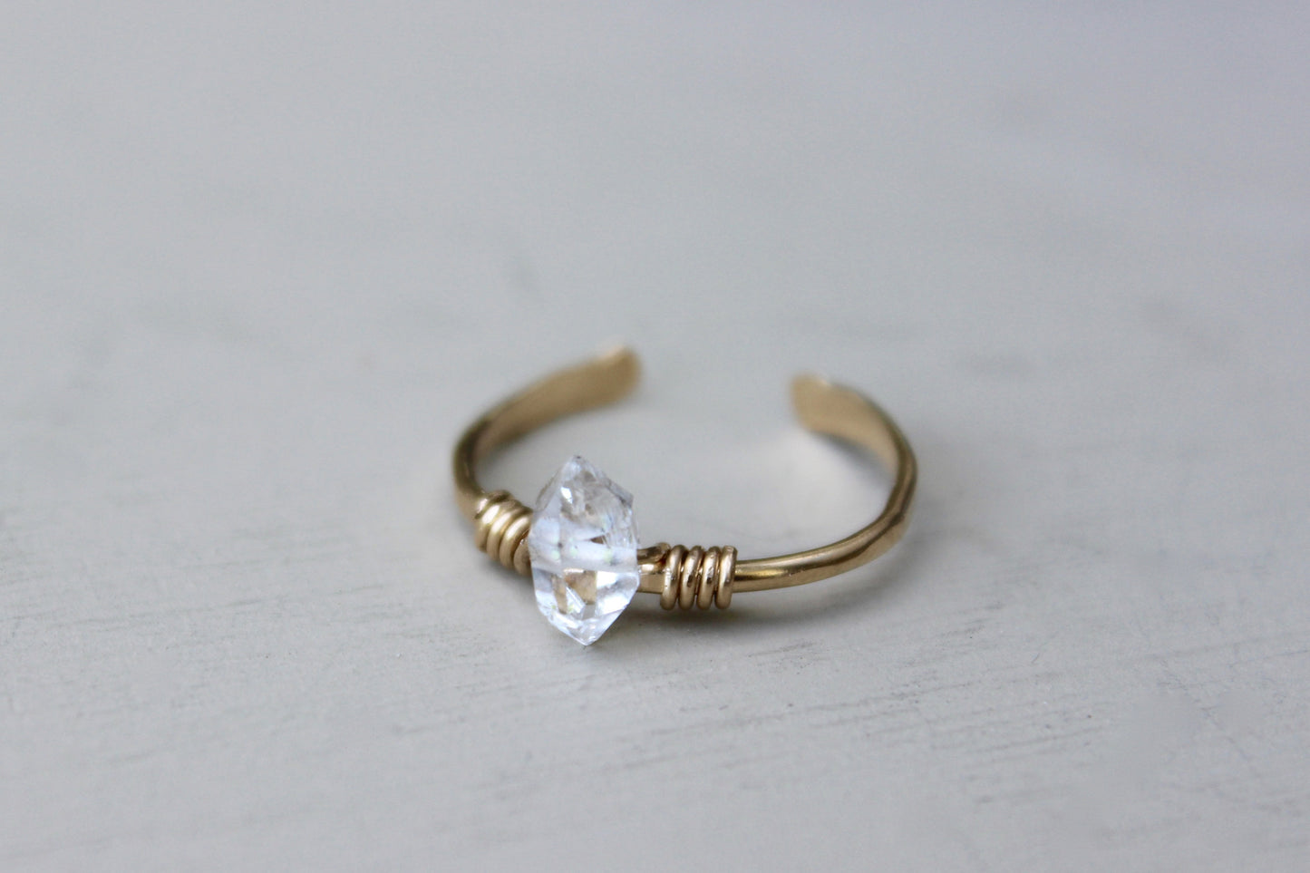 Solitaire Herkimer Diamond Ring - Designed By Lei
