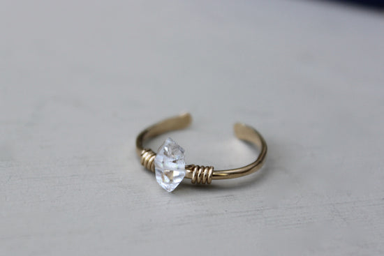 Solitaire Herkimer Diamond Ring - Designed By Lei