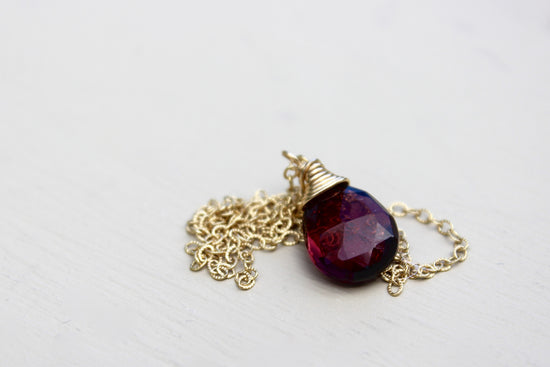 Load image into Gallery viewer, Faceted Garnet Necklace - Designed By Lei
