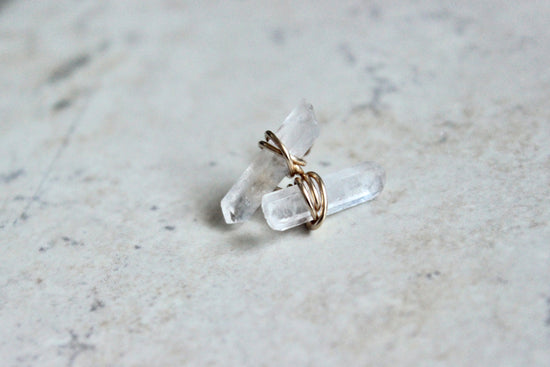 Load image into Gallery viewer, Raw Quartz Studs - Designed By Lei
